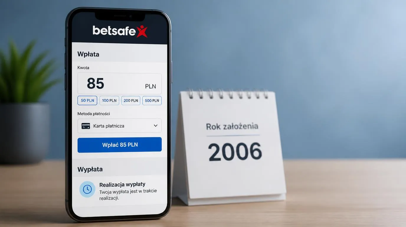 Telefon z widokiem wpłaty 85 PLN i wypłaty oraz zegar ilustrujący czas realizacji